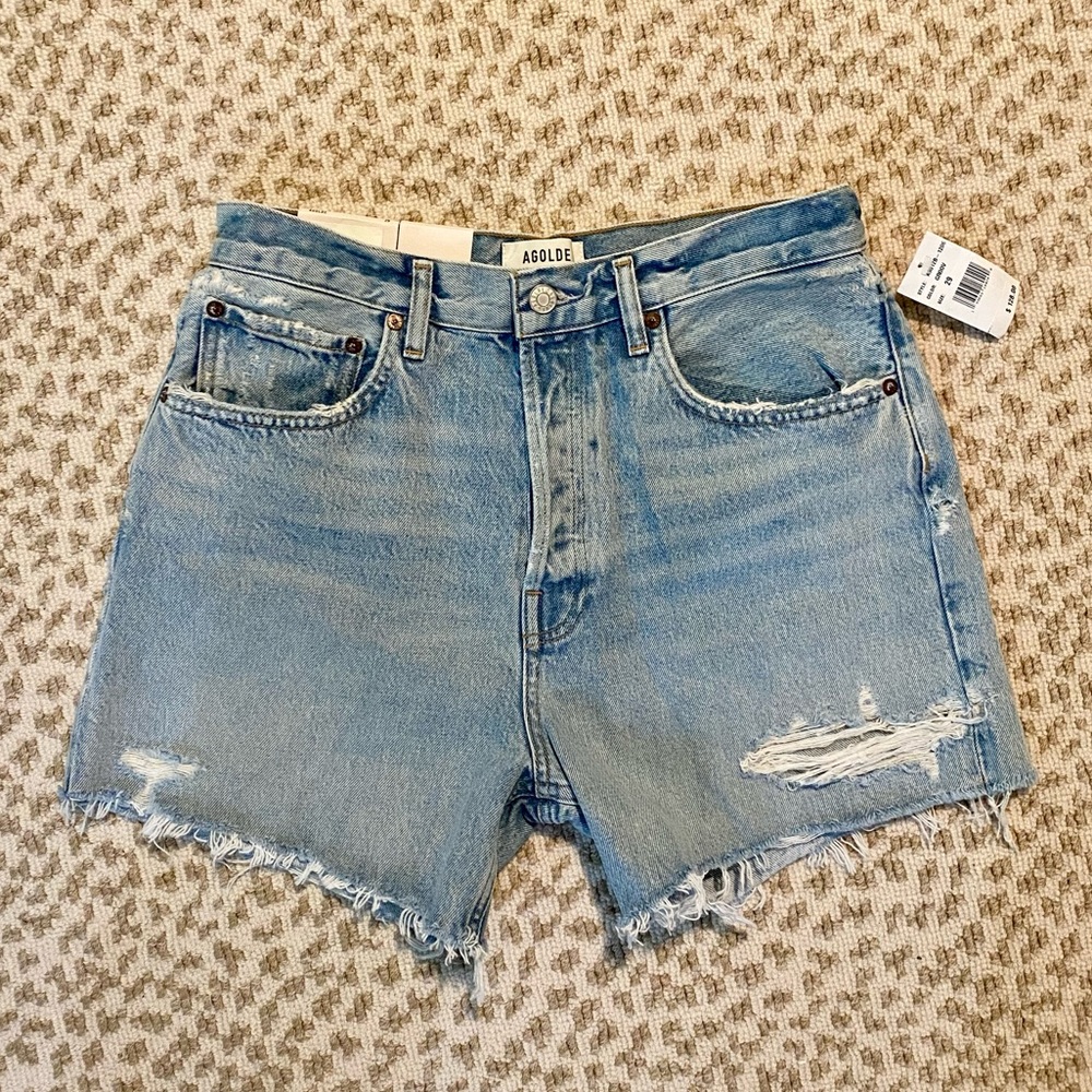 AGOLDE Riley High Rise Denim Shorts, 29 NWT